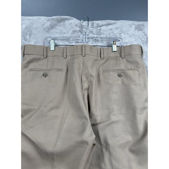 Stafford Performance Men's Dress Pants 42x32 Pleated Wool Blend (Fits 42x31) - Picture 3 of 7